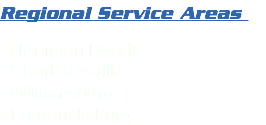 Regional Service Areas - Hampton Roads - Charlottesville - Williamsburg - Fredericksburg